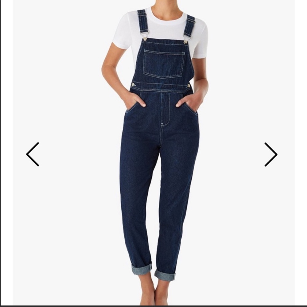 WeWoreWhat basic dark denim overalls